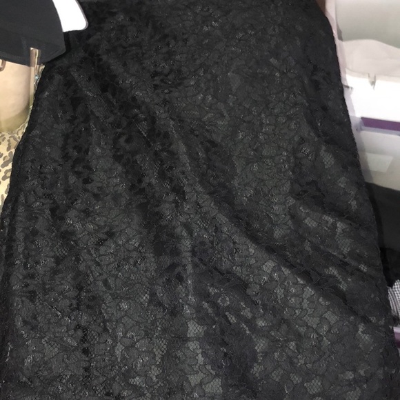 A WEAR large black lace  high low pencil skirt - Picture 2 of 12